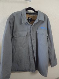 NFL X Darius Rucker Collection By Fanatics Gray Los Angeles Chargers Canvas Button-Up Shirt Jacket Xxxl