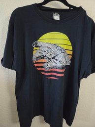 Star Wars Millennium Falcon Sunset T-Shirt XL