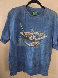 Tie-dye T-shirt Featuring A 'Tortugas Costa Rica' Sea Turtle Graphic