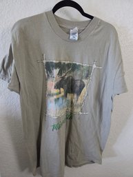 Vintage Graphic T-shirt Featuring A Moose Xl