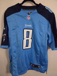 Nike Tennessee Titans #8 Marcus Mariota On-field Game Jersey Med