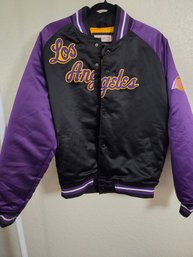 Mitchell & Ness Black/Purple Los Angeles Lakers Hardwood Classics Reload 3.0 Raglan Full-Snap Satin Jacket