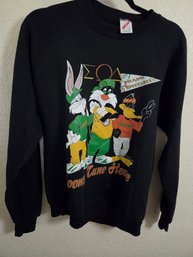 Vintage 1994 Warner Bros. Looney Tunes 'Tune House' Miami Hurricanes Crewneck Sweatshirt Large