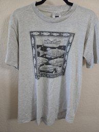 Vintage 1988 Ray Troll 'Bass Ackwards' Graphic T-shirt LG