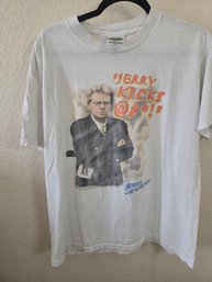 Vintage 1990s White Promotional T-shirt Featuring Television Host Jerry Springer LG