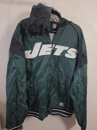 Vintage 1990s NFL Pro Line New York Jets Full-zip Hooded Jacket  XXL