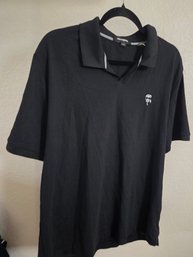 Black Karl Lagerfeld Paris Piqué Polo Shirt Not Large