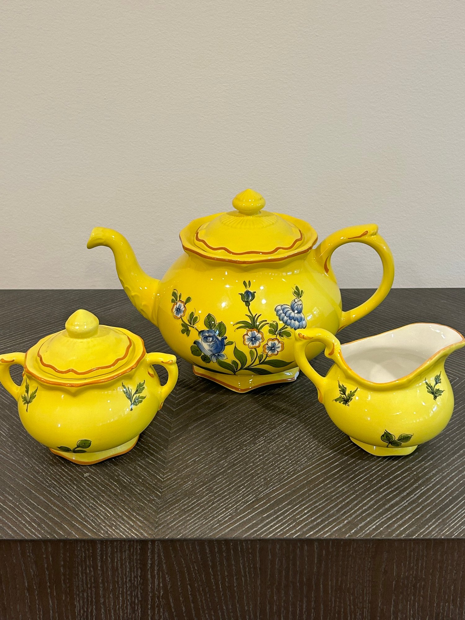 Tiffany&co Este Ceramiche Yellow Tea Set #8702 | Auctionninja.com
