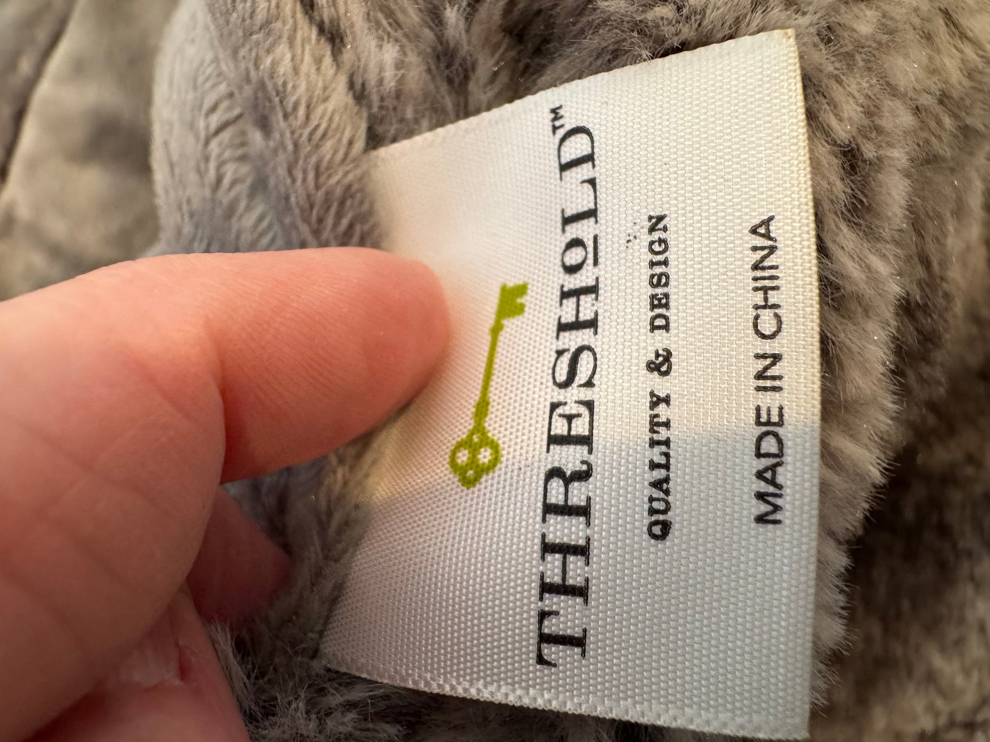 Threshold King Fluffy Gray Throw Blanket #12903