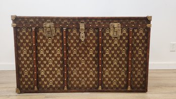 Maitland Smith Storage Trunk With Brass Accents