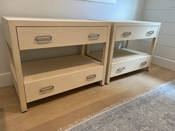 Pair Of Mitchell Gold & Bob Williams Ariel Wide Nightstands