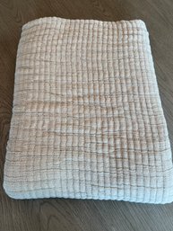 King Size West Elm Blanket Taupe & Tan Bedspread