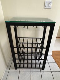 Metal And Glass Wine Rack