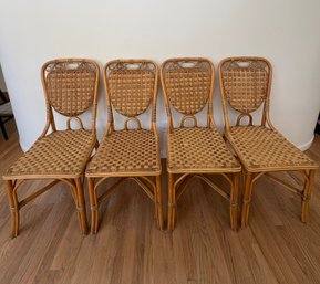Set Of 6 Rattan Dining Chairs