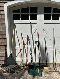 Lot Of Garden Tools, Brushes And Shovels