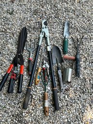 Lot Of Hand Held Garden Tools