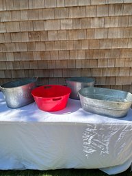 Lot Of 4 Ice Bucket Tubs