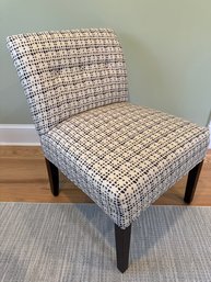 Navy And White Accent Chair