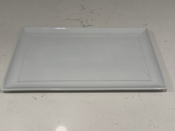 White Ceramic Rectangular Platter 13x8
