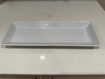 Pampered Chef White Ceramic Rectangular Platter 16x6