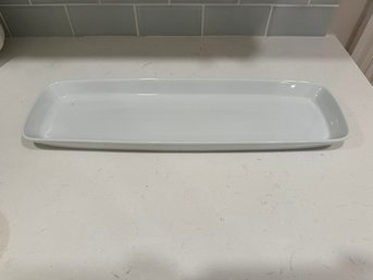 White Ceramic Rectangular Platter  20x6