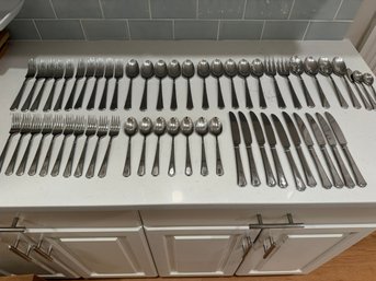 Set Of Cambridge Flatware With Serving Pieces