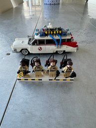 Lego Ghost Busters Ecto-1 Car And 4 Figure's With Proton Pack