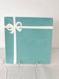 Tiffany & Co. Blue Ribbon Porcelain Plate 9.75 Sq