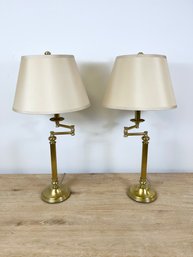 Pair Of Brass Table Lamps
