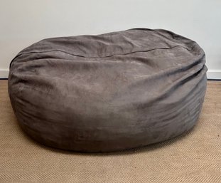 Huge Gray Microsuede Bean Bag