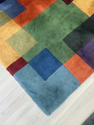 8x5 New Wave Modern Multicolored Wool Rug