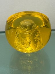 Signed Heinrich Wang Chinese Art Glass Crystal 'High Fashion'