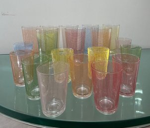 16 Pastel Pints & Juice Glasses