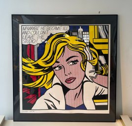 40x42 Roy Lichtenstein 'm...maybe' 1965 Poster
