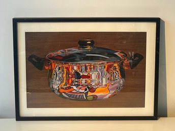 28x21 Signed And Numbered Lithograph 'reflections Of Pots' Brett Neal #6/450