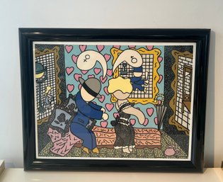 38x28 William Nelson Copley Signed And Numbered Lithograph 'man And Woman'