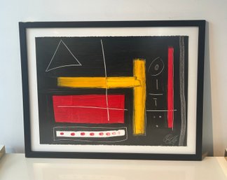 36x28 Signed Abstract Painting (fingerprint)