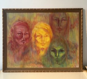 Sheilla Mendelson 'moods' Acrylic On Canvas