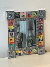 Silver And Tile Mexican Mirror