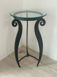32' Metal And Glass Side Table