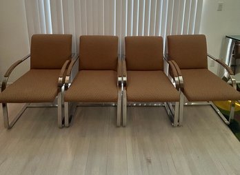 4 Mies Van Der Rohe Knoll Brno Flatbar Armchairs