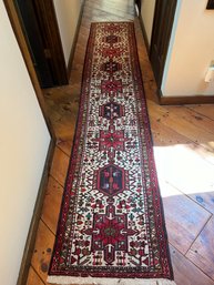 Antique Persian Qarajeh Wool Pile On Cotton Bash Runnerrug