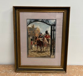 Framed Watercolor By Artist Edward Wallendorf