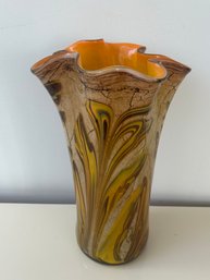 Hand Made Art Glass Vase