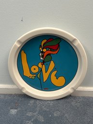 Peter Max 'Love' Ashtray
