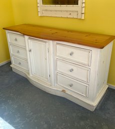 65' Distressed Wood Top Dresser