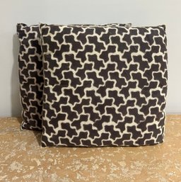 Pair Of OKA Linen Brown And Beige Throw Pillows (1 Of 2 Lots Available)