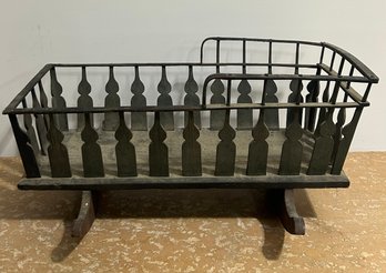 Antique Wooden Bassinet