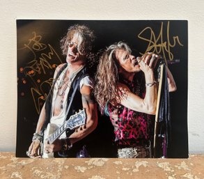Steven Tyler And Joe Perry Aerosmith Signed Photograph