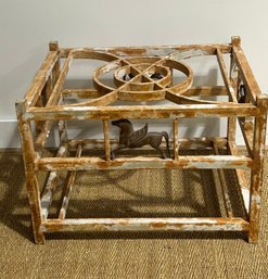 Vintage Metal Coffee Table. No Glass For Top